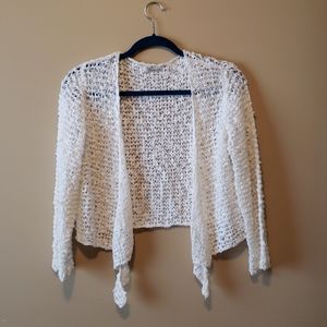 White crochet shrug